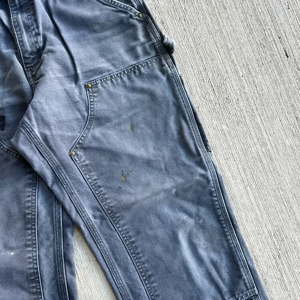Carhartt faded gray double knee work wear carpenter pants